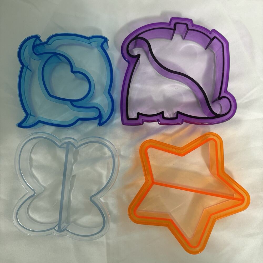 4pc Cute Sandwich Cutters Star Elephant Butterfly Dolphin Bento Lunch Shapes